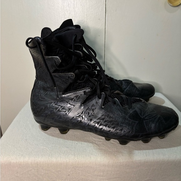 Under Armour Football Cleat Triple Black size 12 - Picture 4 of 6